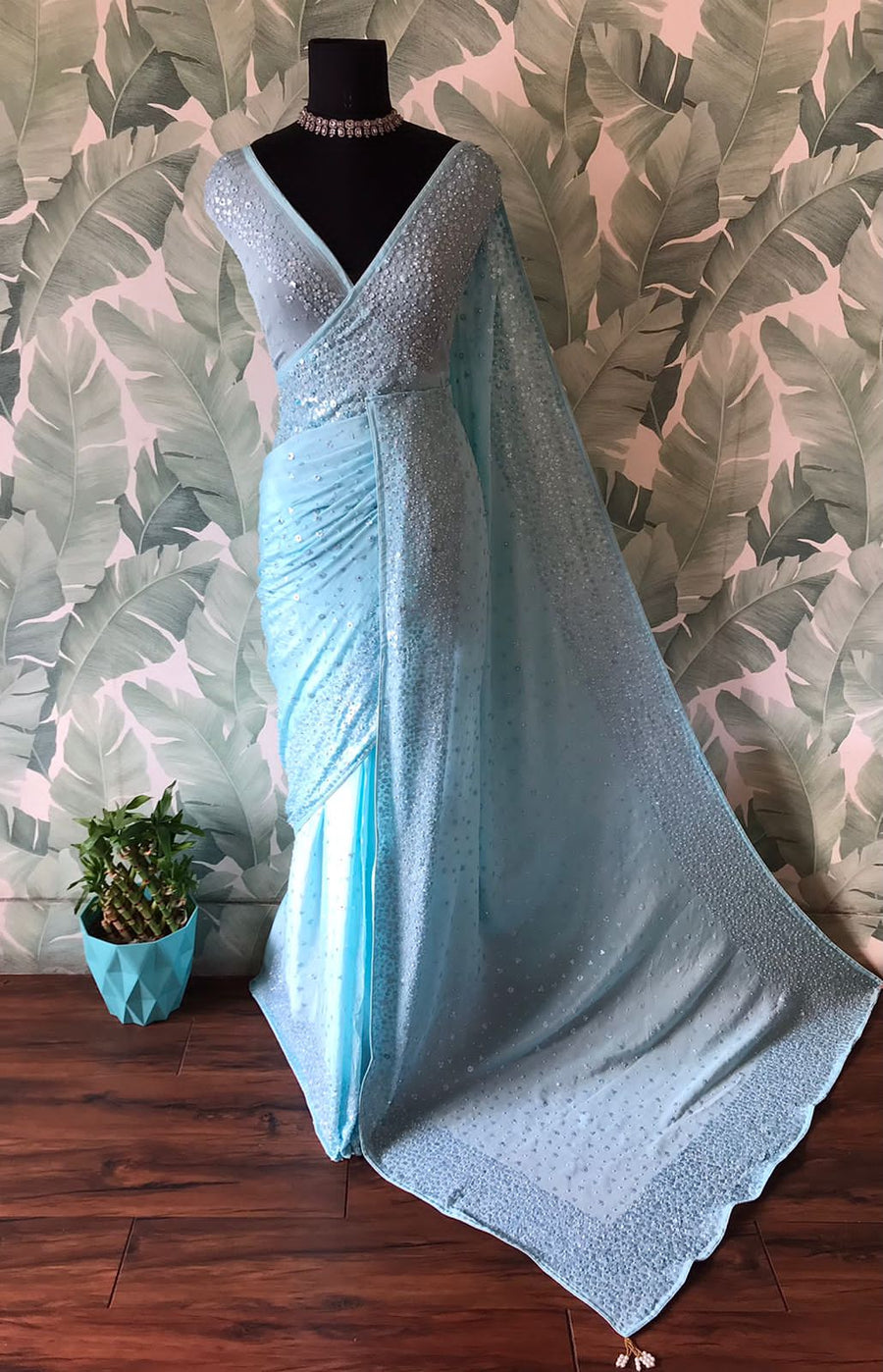 Premium Pure Chinnon Silk Saree