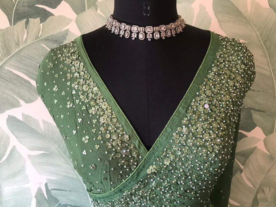 Premium Pure Chinnon Silk Saree