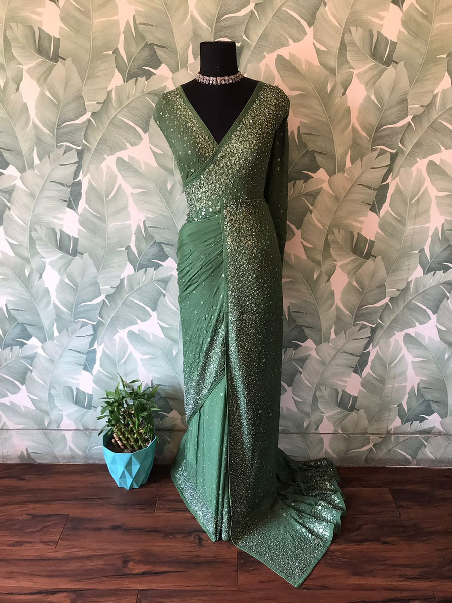 Premium Pure Chinnon Silk Saree