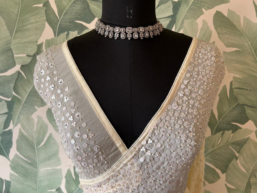 Premium Pure Chinnon Silk Saree