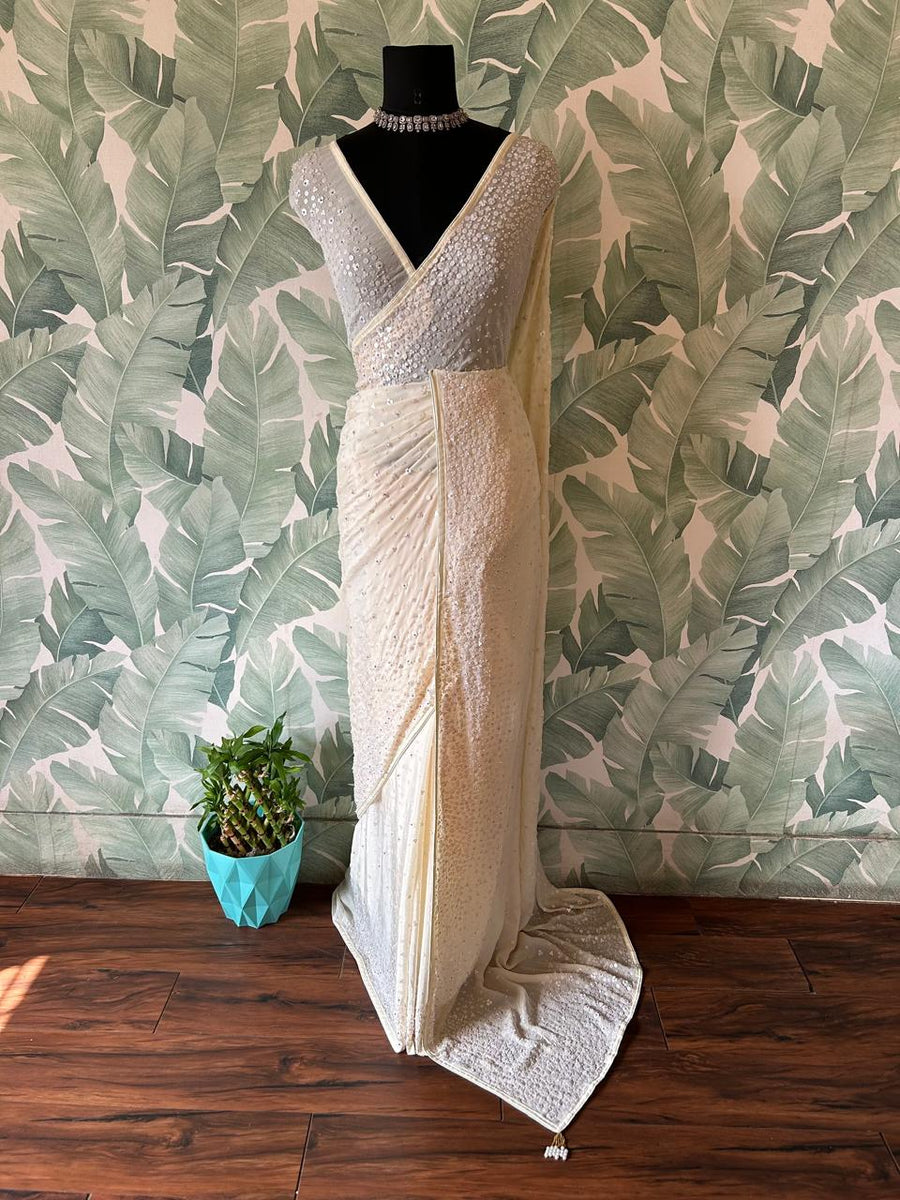 Premium Pure Chinnon Silk Saree