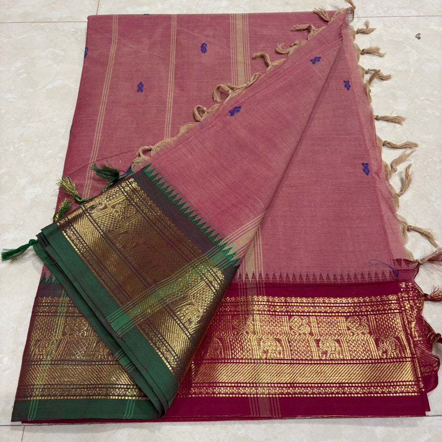 Ganga Jamuna fancy handwoven Butta sarees