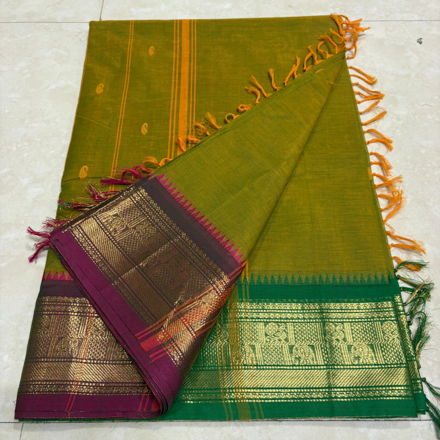 Ganga Jamuna fancy handwoven Butta sarees