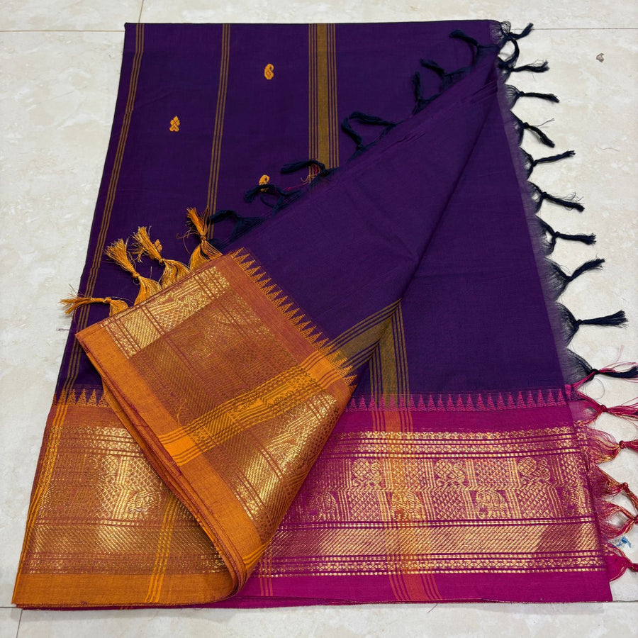 Ganga Jamuna fancy handwoven Butta sarees