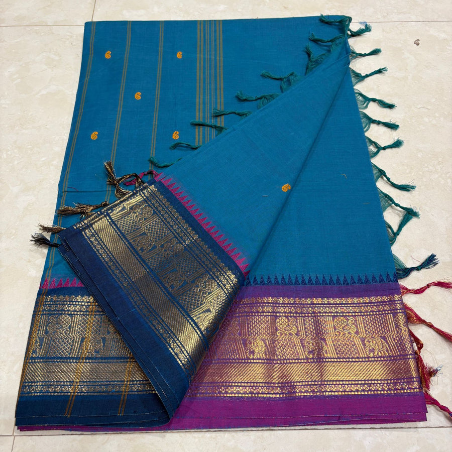 Ganga Jamuna fancy handwoven Butta sarees