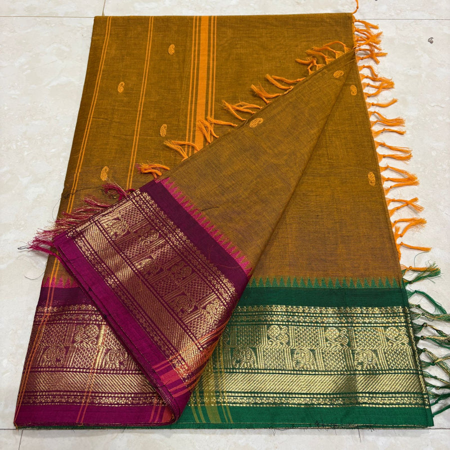 Ganga Jamuna fancy handwoven Butta sarees