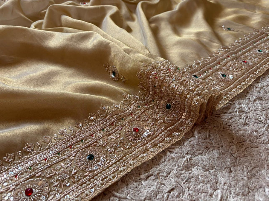 Premium Pure Zari Banarasi Tissue Silk Saree