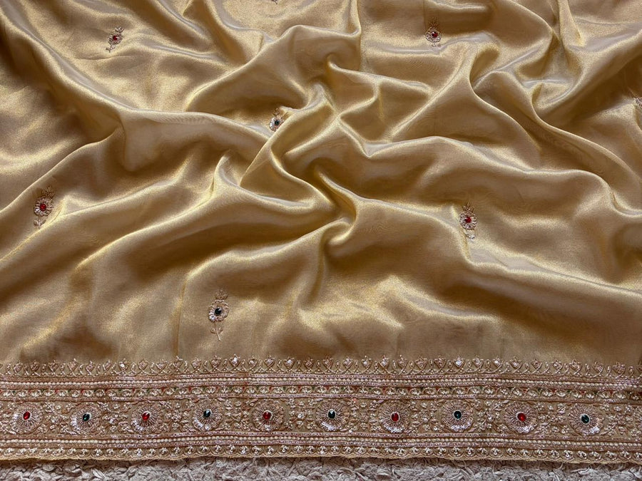 Premium Pure Zari Banarasi Tissue Silk Saree