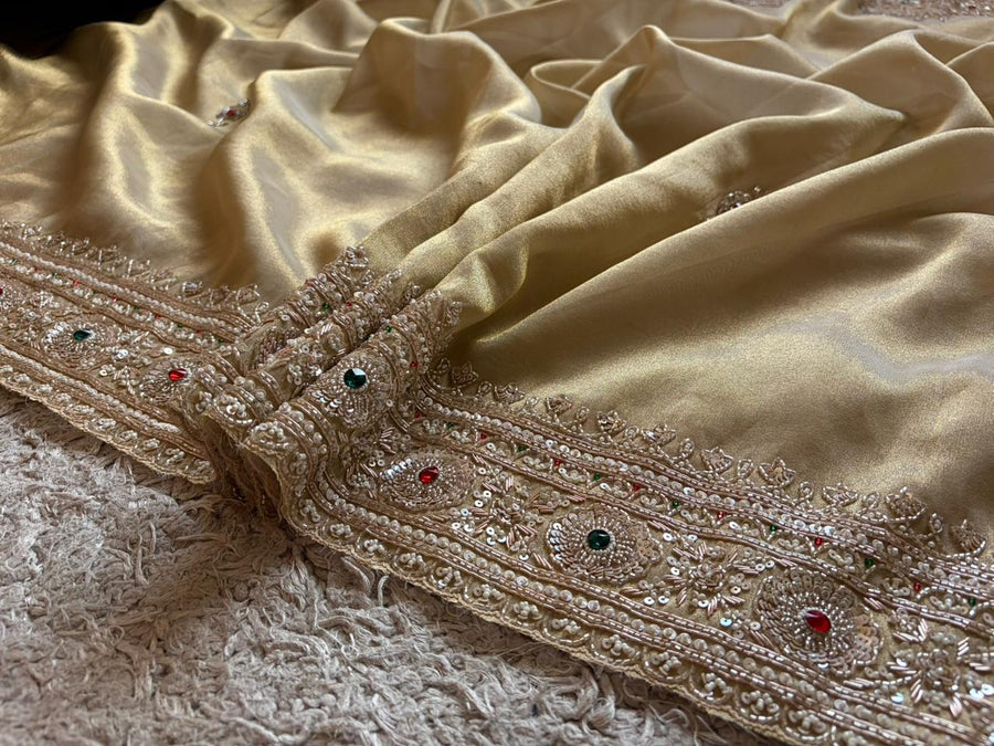 Premium Pure Zari Banarasi Tissue Silk Saree
