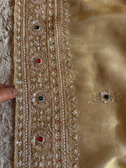 Premium Pure Zari Banarasi Tissue Silk Saree