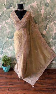 Premium Pure Zari Banarasi Tissue Silk Saree