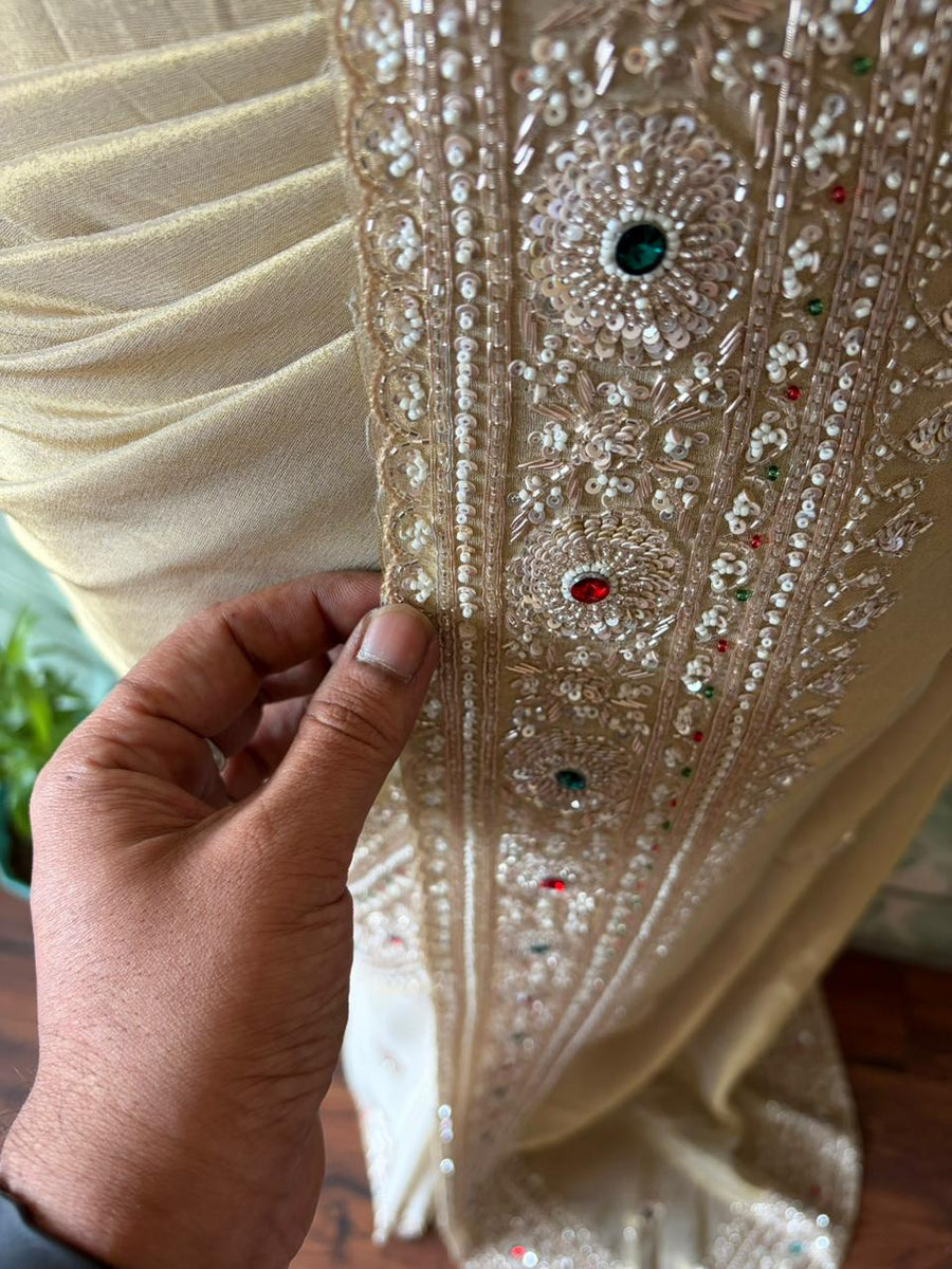 Premium Pure Zari Banarasi Tissue Silk Saree