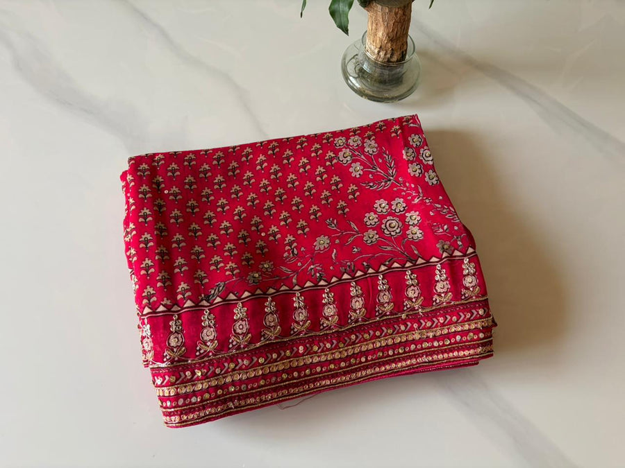 pure Georgette silk saree