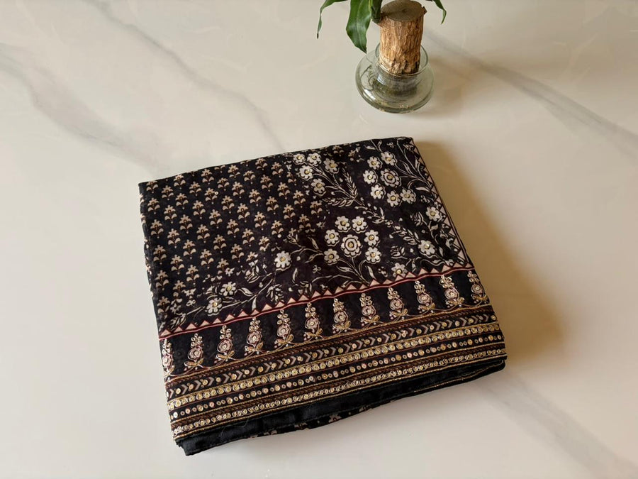 pure Georgette silk saree