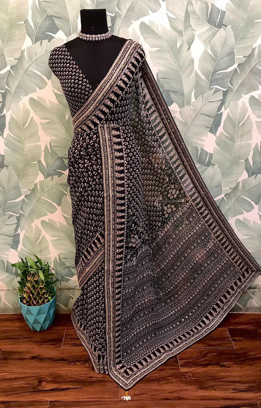 pure Georgette silk saree