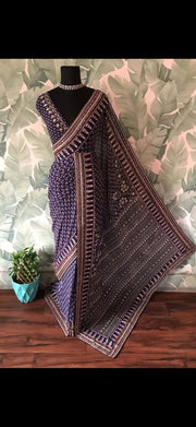 pure Georgette silk saree