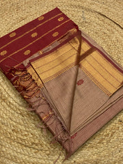Maheshwari handloom double peti texture silk saree