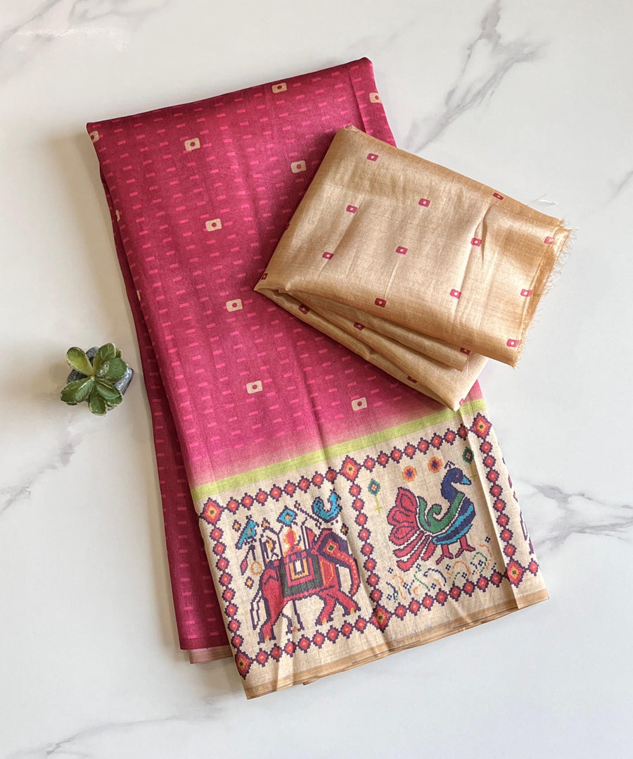 Tussar Art silk saree