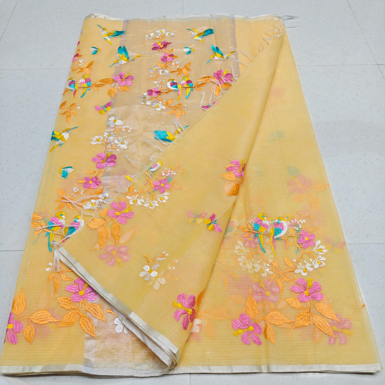 Elegant Kota Doria mix cotton saree