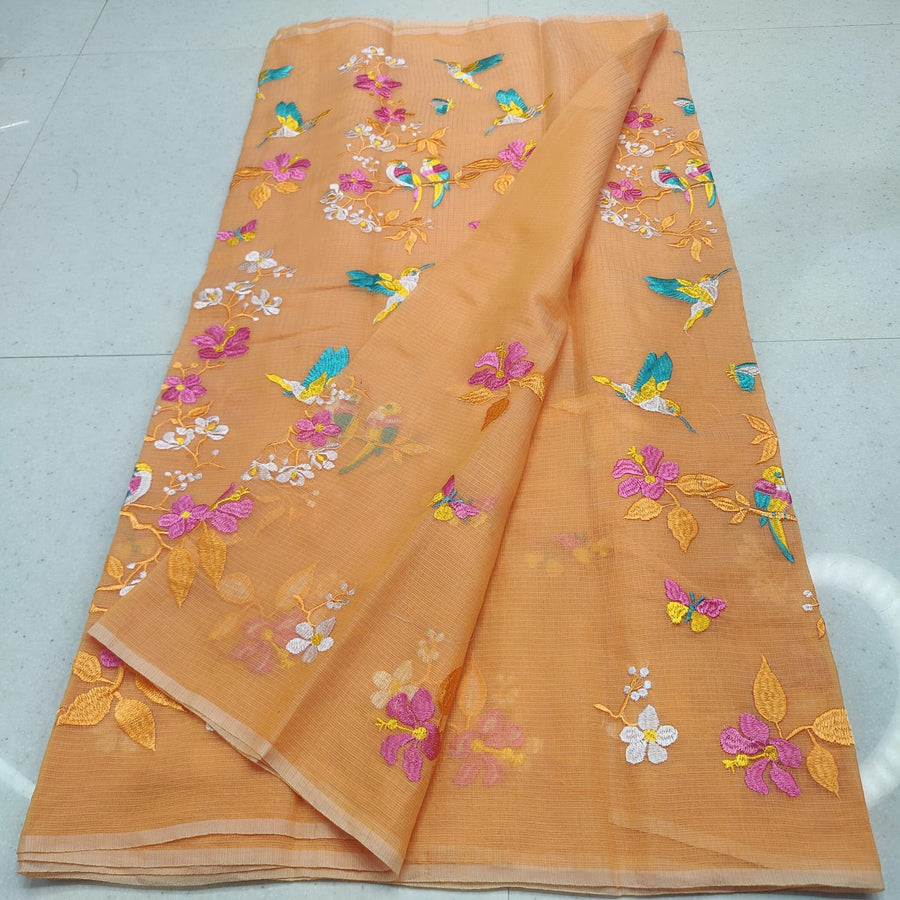 Elegant Kota Doria mix cotton saree