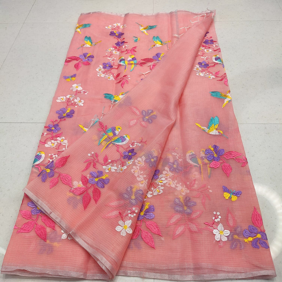 Elegant Kota Doria mix cotton saree