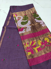 Pure linen jamdami saree