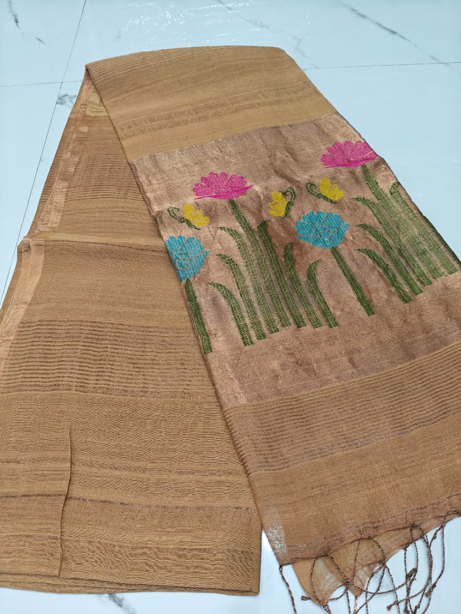 Pure Lenin Jamdhani saree