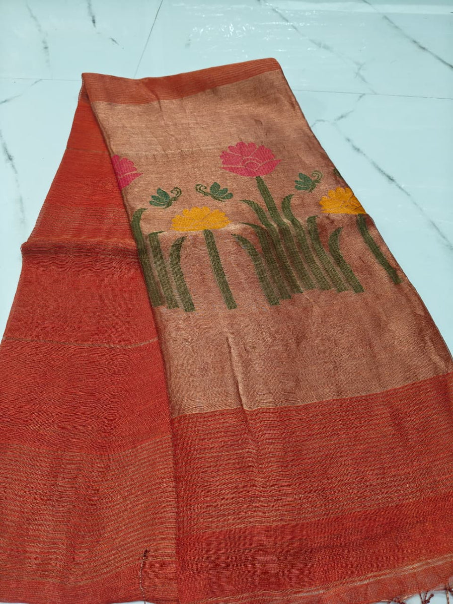Pure Lenin Jamdhani saree