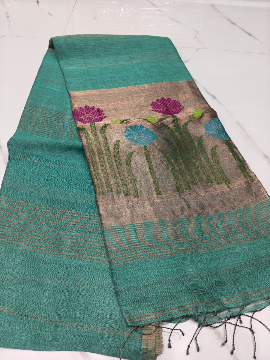 Pure Lenin Jamdhani saree