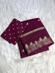 double zari parrot motifs