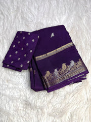 double zari parrot motifs
