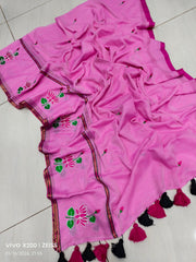 embroidery cotton saree