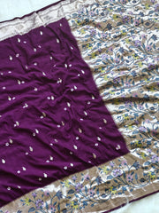 Pure viscose tussar silk saree