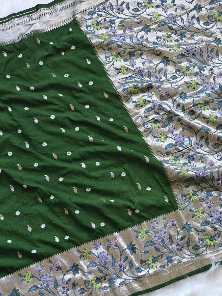 Pure viscose tussar silk saree