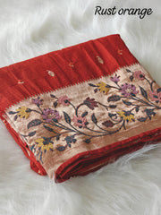 Pure viscose tussar silk saree