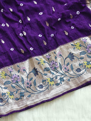 Pure viscose tussar silk saree