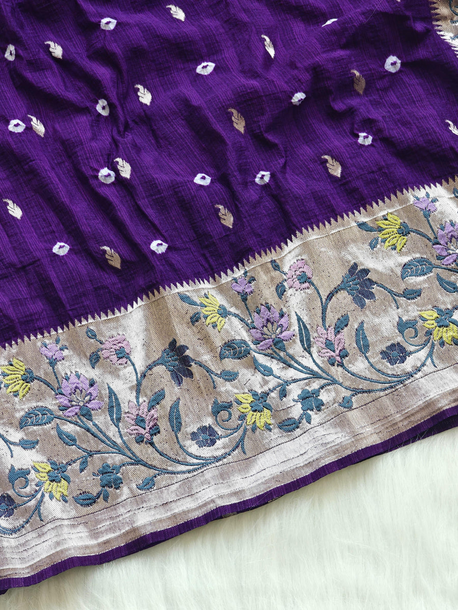 Pure viscose tussar silk saree