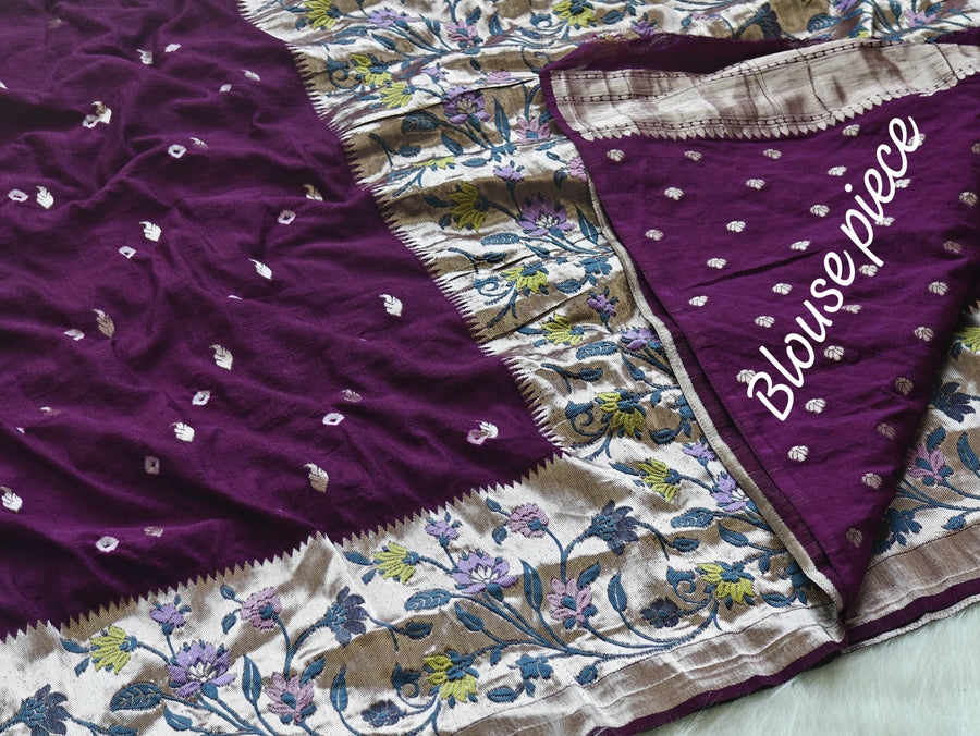 Pure viscose tussar silk saree