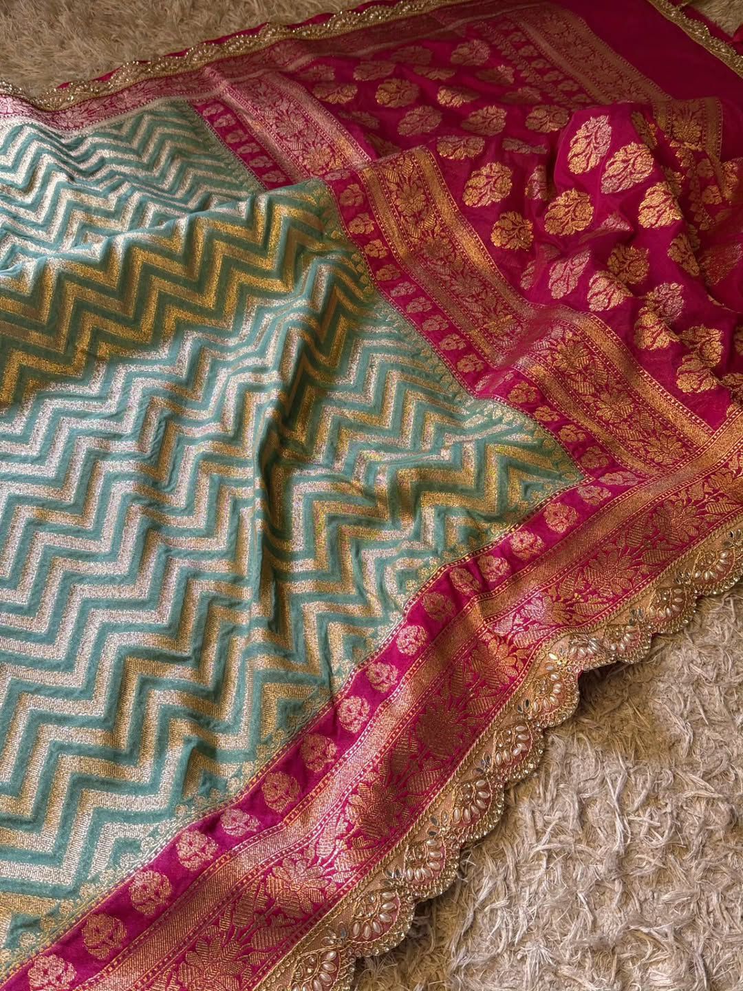 Banarasi handwoven katan georgette saree