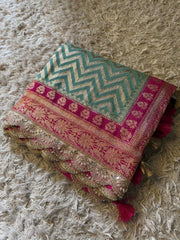 Banarasi handwoven katan georgette saree