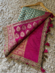 Banarasi handwoven katan georgette saree