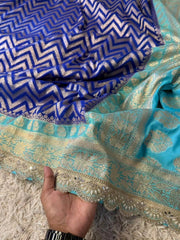 Banarasi handwoven katan georgette saree