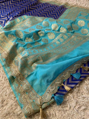 Banarasi handwoven katan georgette saree