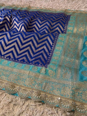 Banarasi handwoven katan georgette saree
