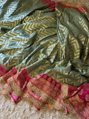 Banarasi handwoven katan georgette saree