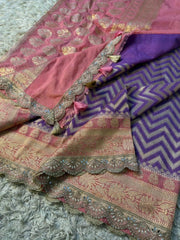Banarasi handwoven katan georgette saree