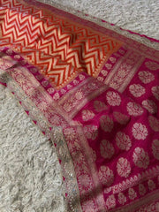 Banarasi handwoven katan georgette saree