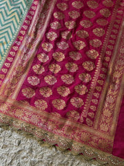 Banarasi handwoven katan georgette saree