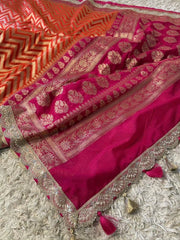 Banarasi handwoven katan georgette saree
