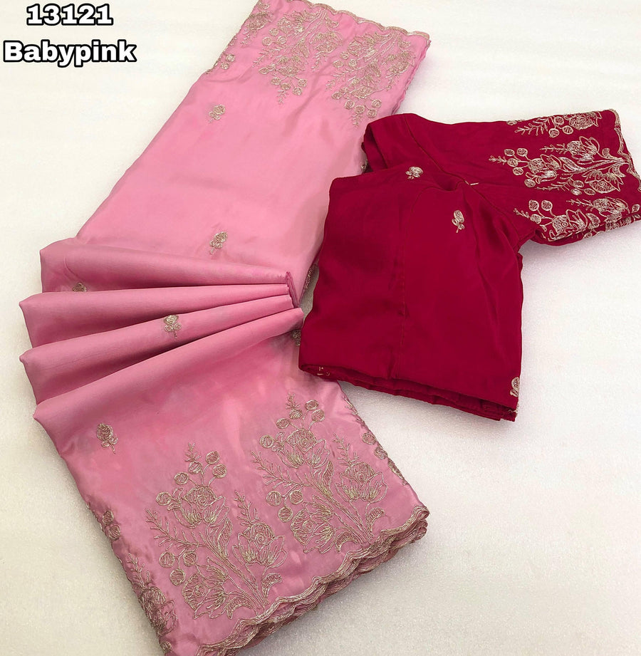 pure crape silk saree